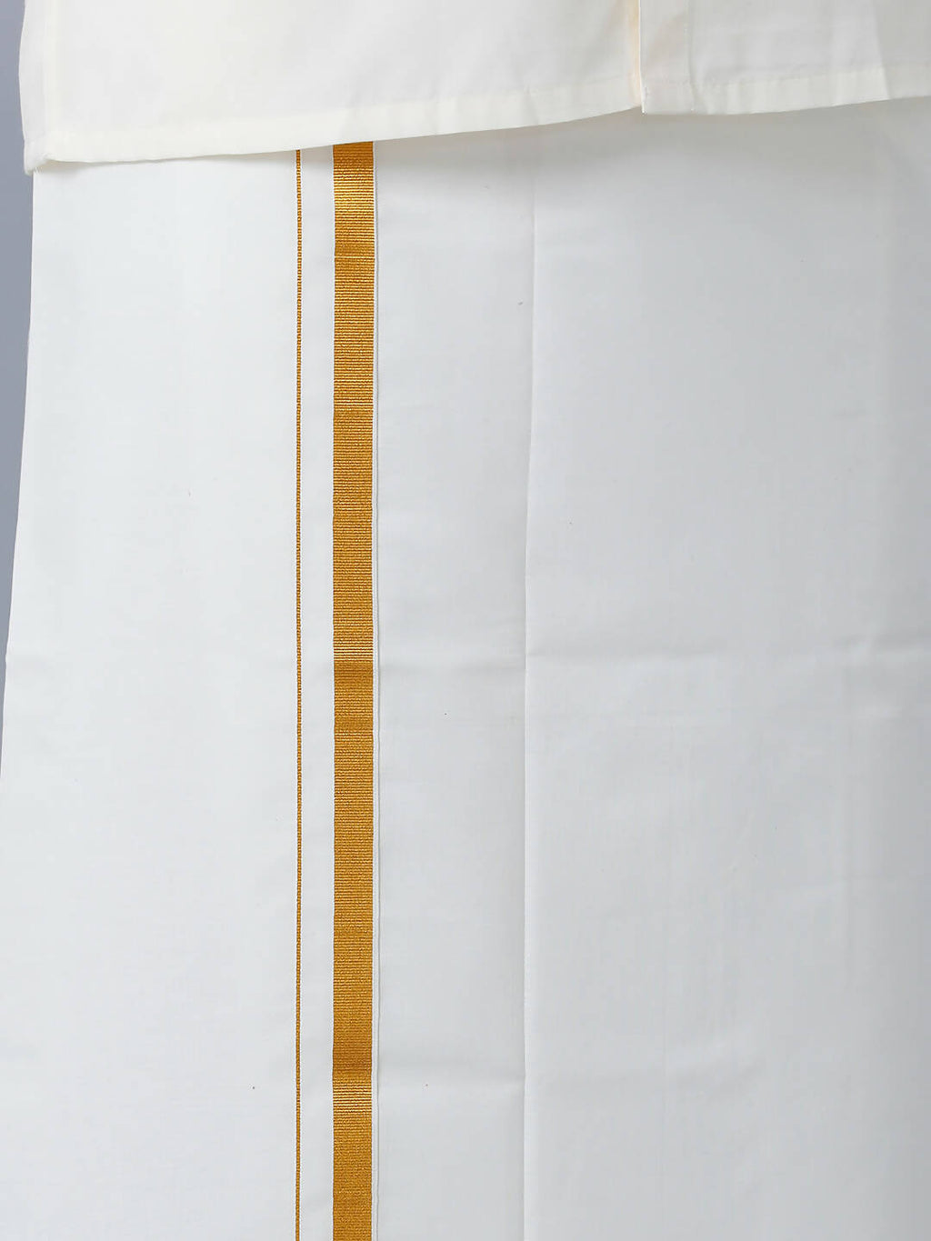 Ramraj Cotton Premium Wedding Cream Readymade Dhoti, Shirt & Towel Set Dhanvanthri