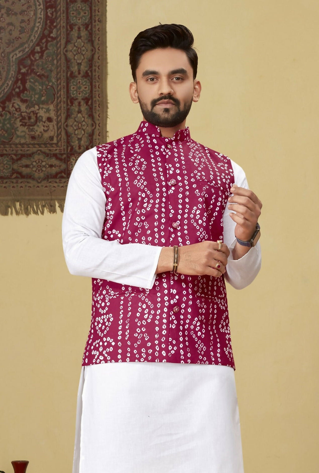 Anaita Rani Pink Printed Soft Cotton Straight Kurti Kurta