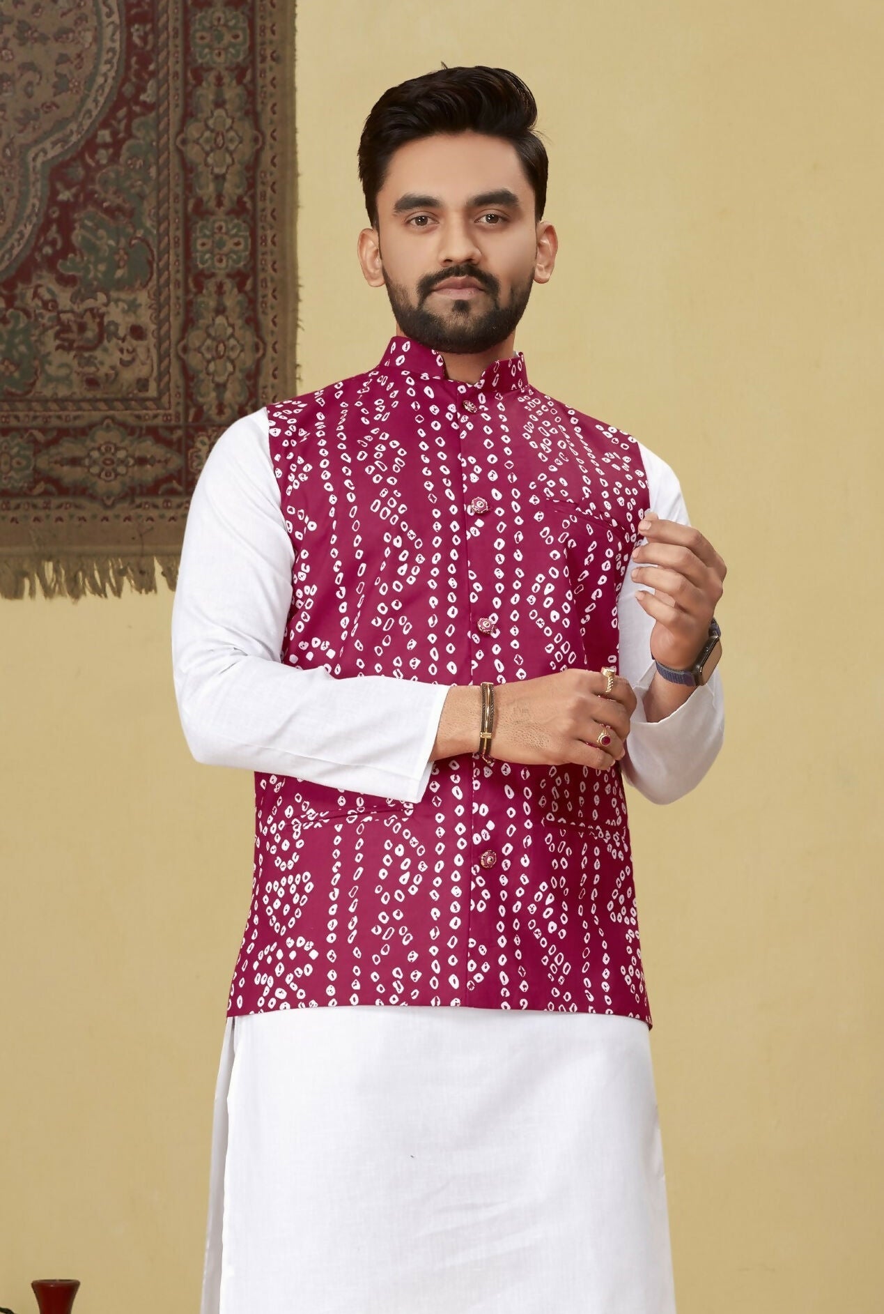Anaita Rani Pink Printed Soft Cotton Straight Kurti Kurta