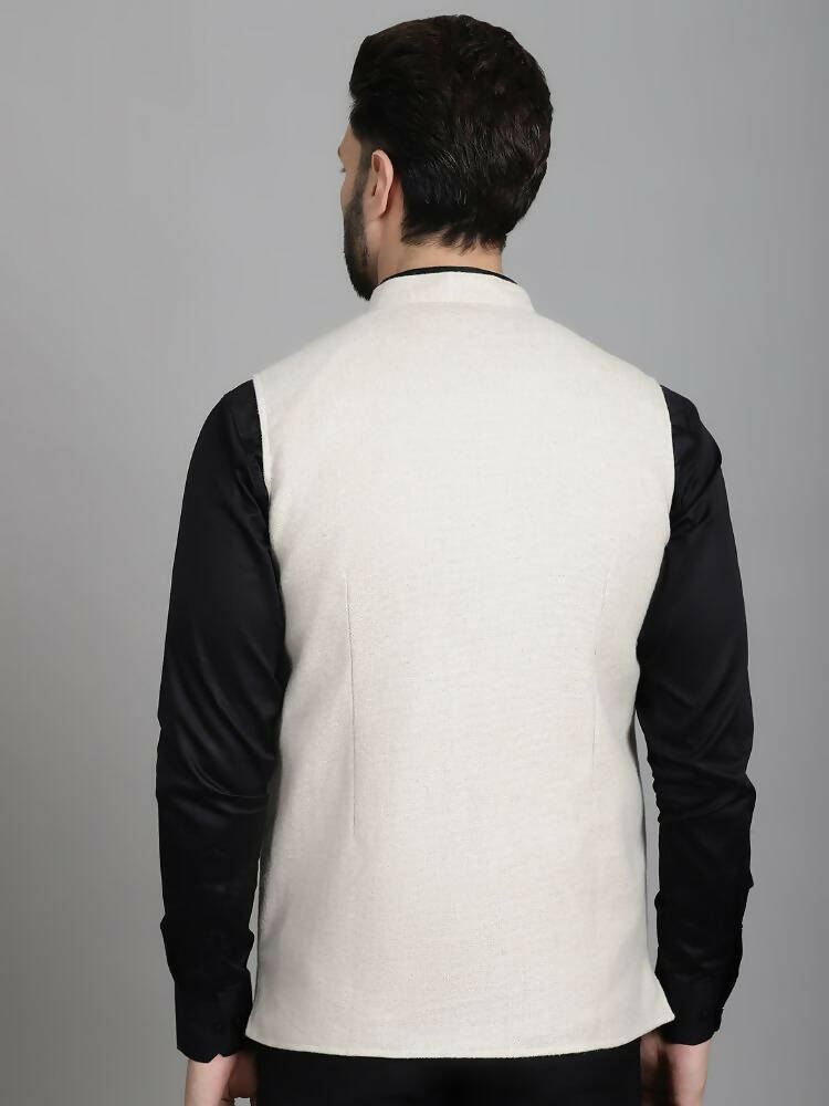 Even Apparels Nehru Jacket With Welt Pockets - Off White