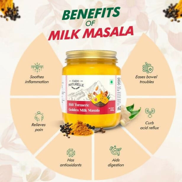 Farm Naturelle Golden Milk Masala - Turmeric Latte Blend with Spices