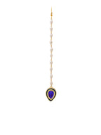 Ruby Raang Blue and Green Meenakari Kundan Maang Tikka - Distacart