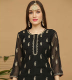 Joban Fashion Black Georgette Lehenga Set