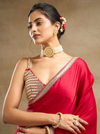 kasee Embroidered Silk Blend Saree - Distacart