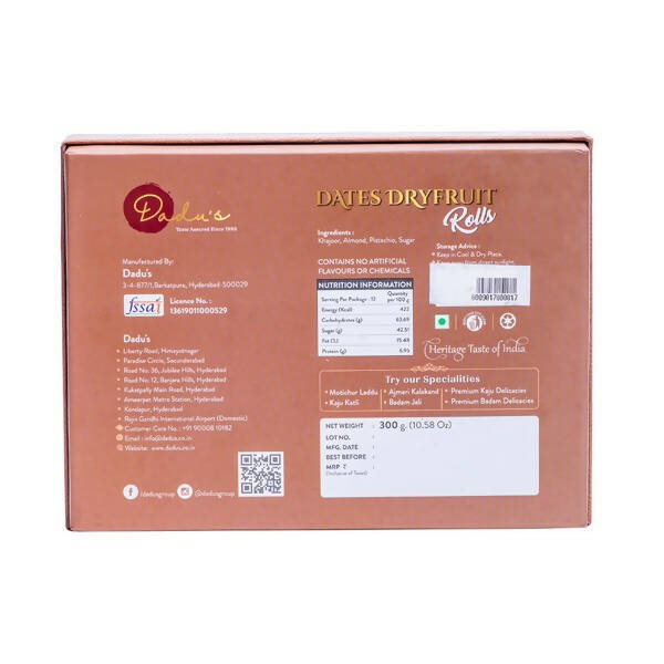 Dadu's Dates Dryfruit Roll - Distacart