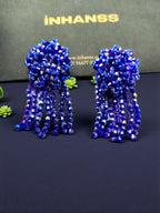 Inhanns Handmade Crystal Water Fall Earrings - Short - Blue Small - Distacart