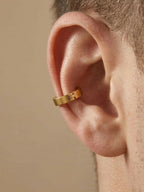 NVR Men's Gold Plated Hoop Earrings - Distacart