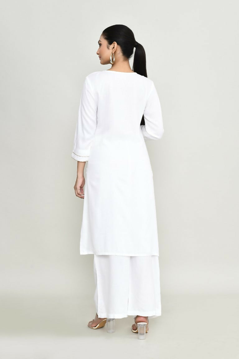 Joban Fashion White Rayon Tunic