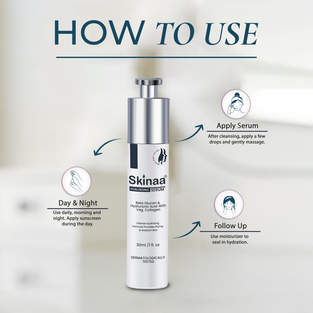 Skinaa Hyaluronic Acid Serum With Beta Glucan For Deep Hydration And Skin Nourishment