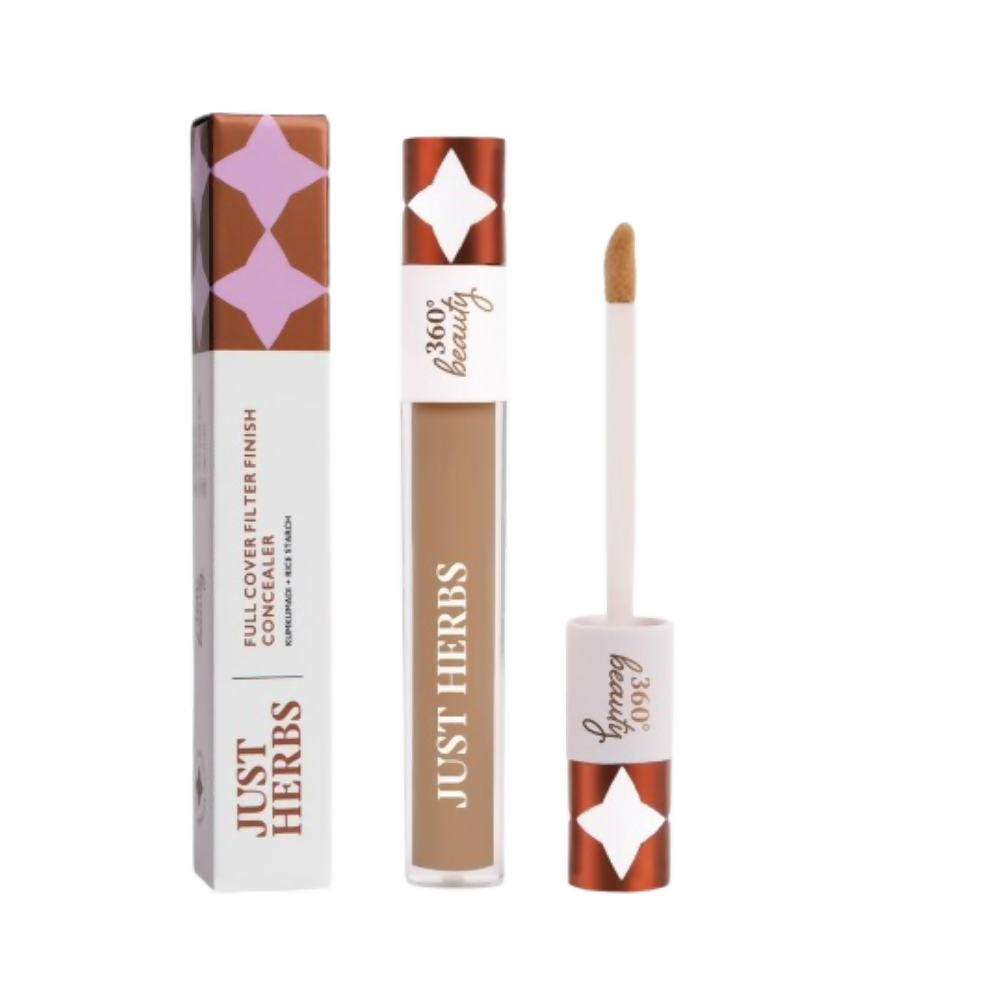 Just Herbs Full Cover Natural Filter Finish Concealer - Almond