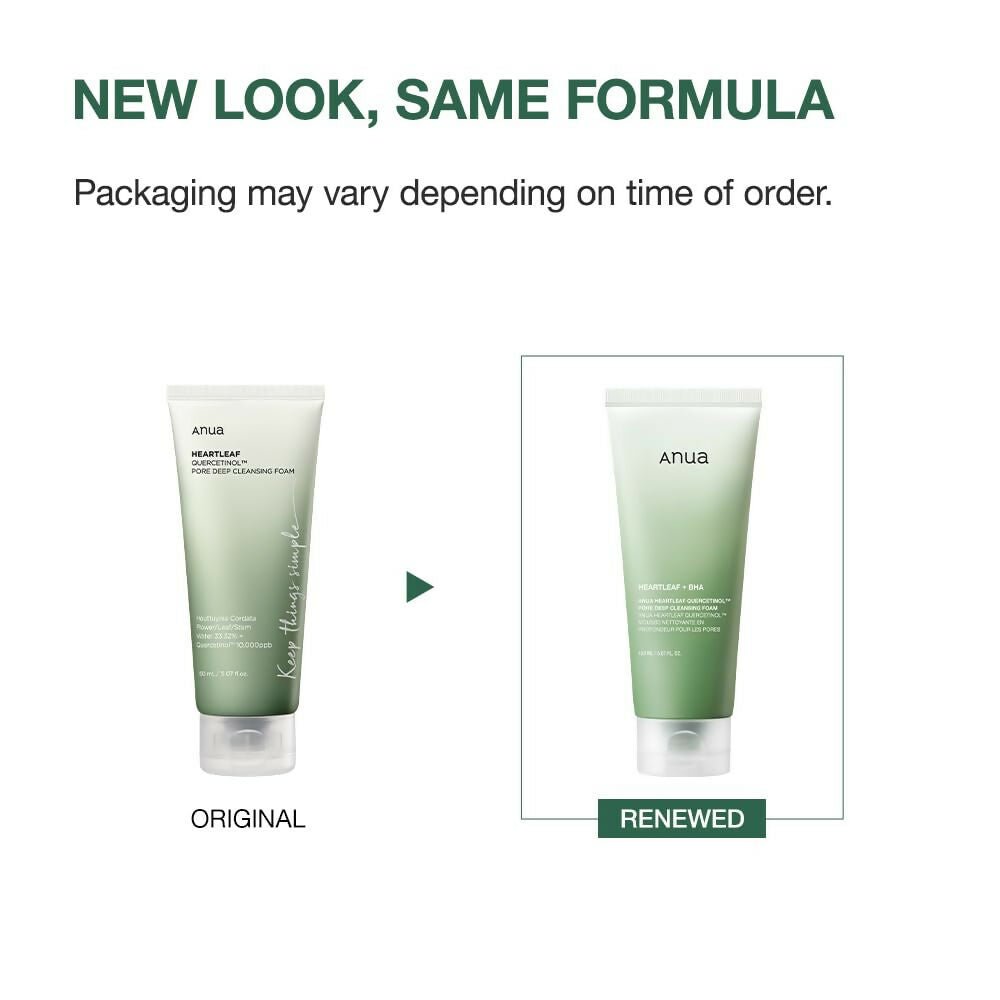 Anua Heartlef Quercetinol Pore Deep Cleansing Foam - Korean Skincare