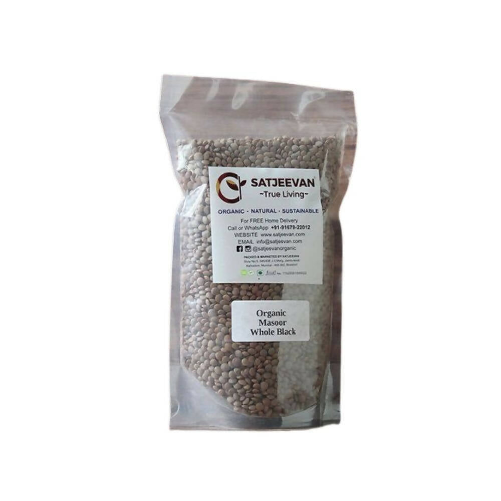 Satjeevan Organic Masoor Whole Black - Distacart