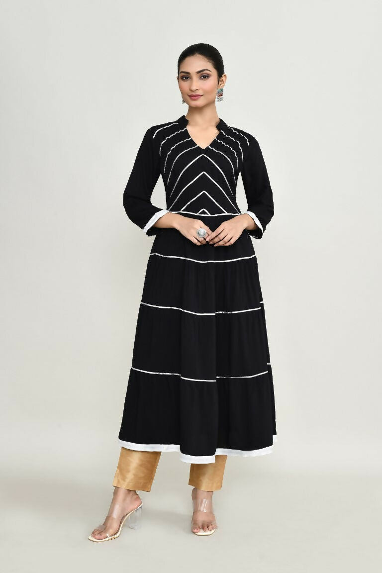 Joban Fashion Black Rayon Tunic