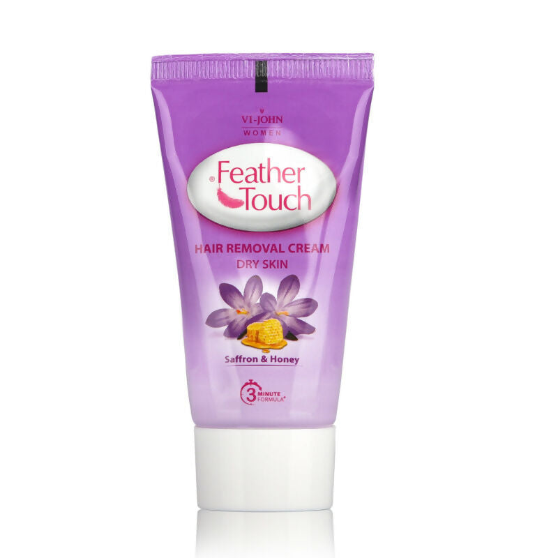 VI-JOHN Feather Touch Saffron & Honey Hair Removal Cream for Women for Dry Skin, Suitable for Legs, Underarms, Bikini Line, Arms - Distacart