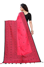 Vamika Pink Sana Silk Printed Saree (Nihal Pink)