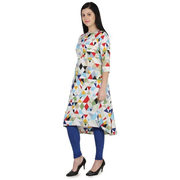 Kanoor Women's Multicolour A line kurti