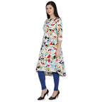 Kanoor Women's Multicolour A line kurti