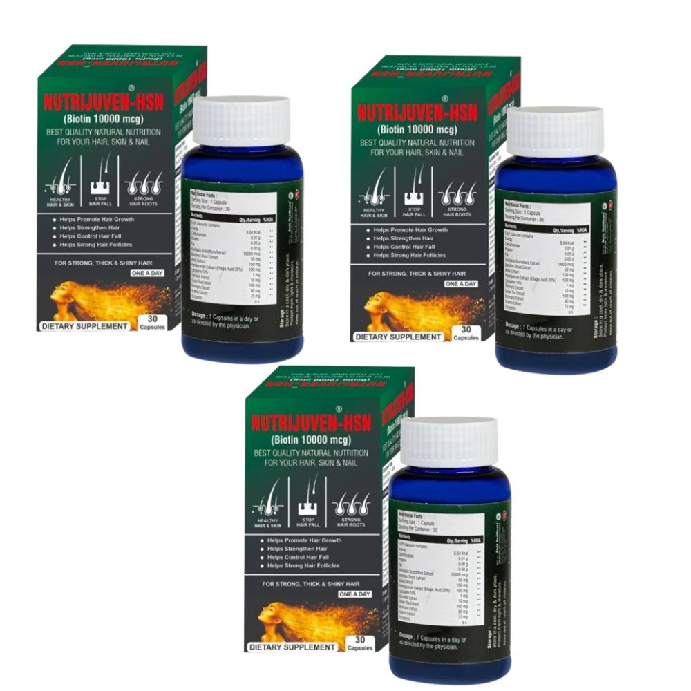 Nutrijuven - Hsn - Biotin 10000 Mcg Capsules - Distacart