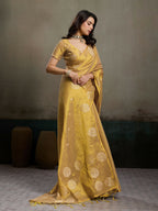 Shree Shyam Fashion Beige Tissue Silk Saree - Distacart