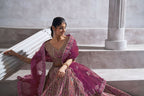 Kesar Fab Purple Banarasi Silk Hand_Woven Lehenga