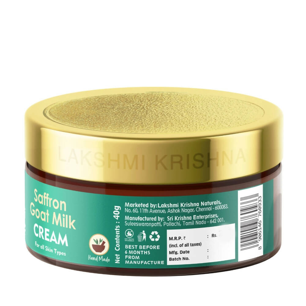 Lakshmi Krishna Naturals Saffron Goat Milk Cream
