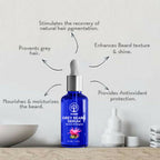 Ivory Natural Greys Beard Serum Restore Natural Black Color Of Grey White Beard - Distacart