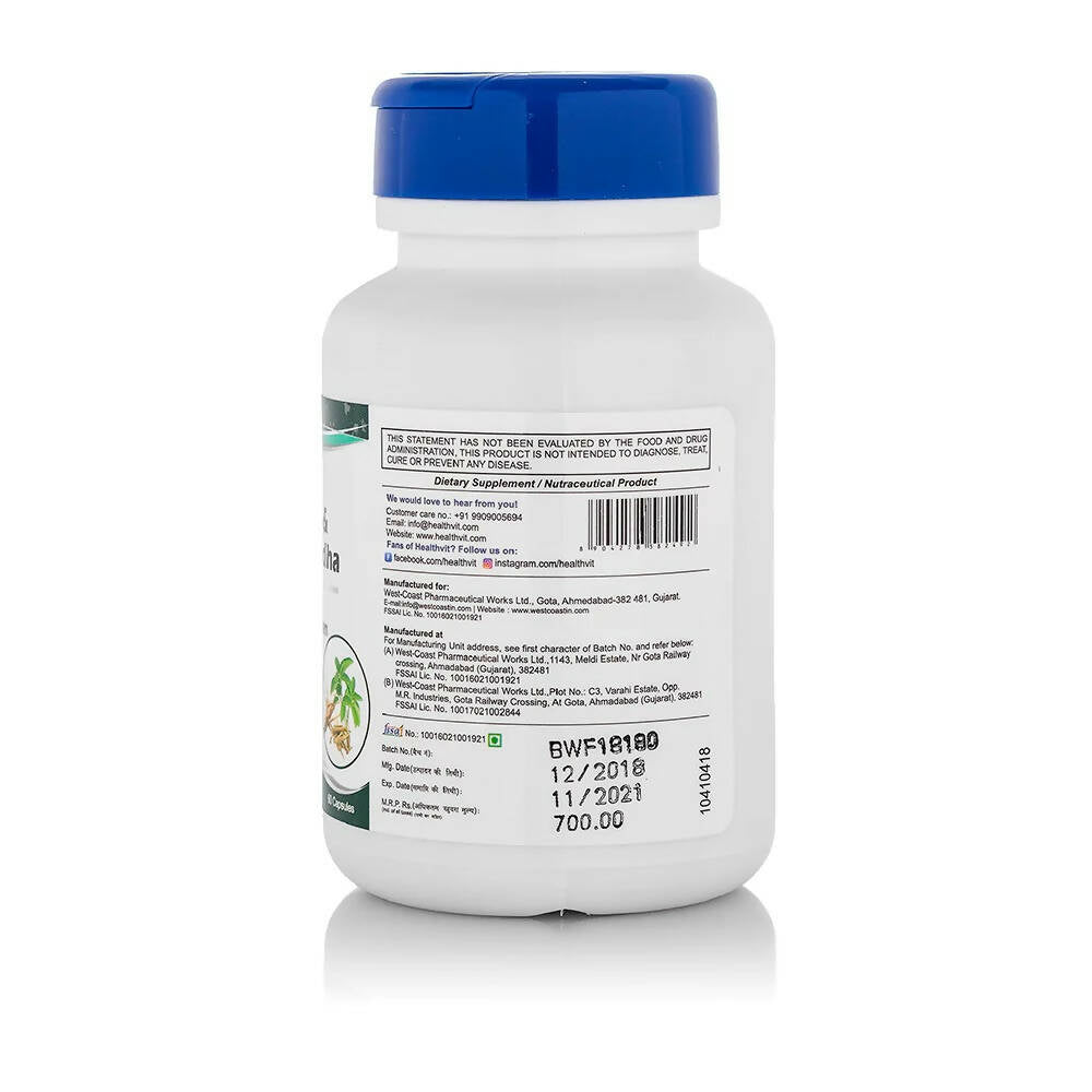 Healthvit Ginseng & Ashwagandha Capsules - Distacart