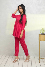 Myshka Women Red Printed Co-Ords - Distacart