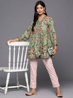 Ahalyaa Women's Traditional wear Tunic - Green