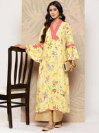 Ahalyaa Women's Traditional wear Kurta - Yellow