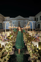 Aayaa Designer Embroidery Zari Sequins Work Faux Blooming Georgette Suit - Green - Distacart