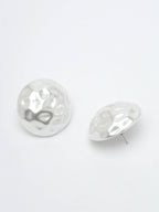 NVR Women's White Color Moon Stud Earrings - Distacart