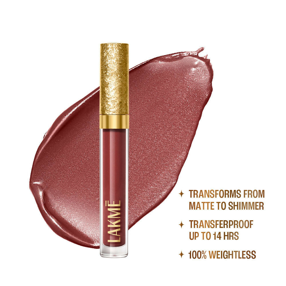 Lakme Be-jewel Shimmer Lip Liquid - Nude Sparkle