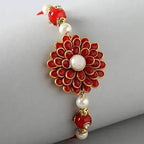 Premium Beads Flower Design Rakhi - Distacart