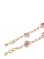 Pink Gold-Toned Embellished Mask Chain - Ruby Raang - Distacart