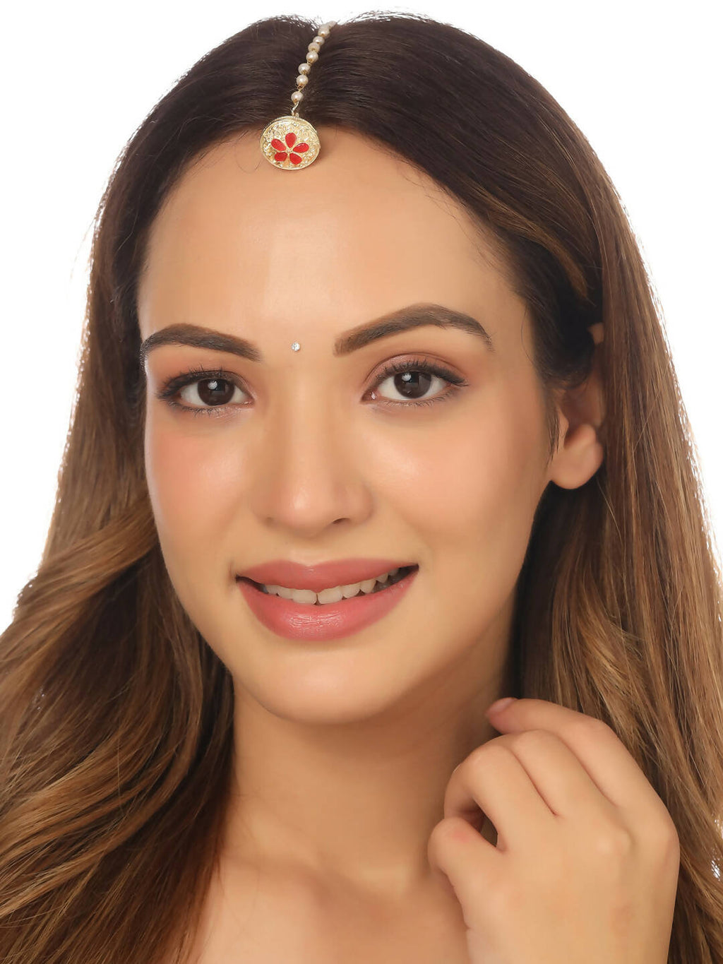 NVR Women's Trending Stylish Gold-Plated Maang Tikka - Distacart