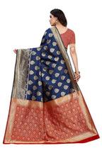 Vamika Banarasi Jacquard Weaving Blue Saree (Dangal Blue)