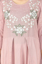 Joban Fashion Rose Gold Cotton Rayon Kurta Set