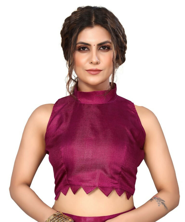 Vamika Purple Printed Art Silk Saree