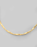 VOJ Gold-Polished Twisted Hasli Necklace