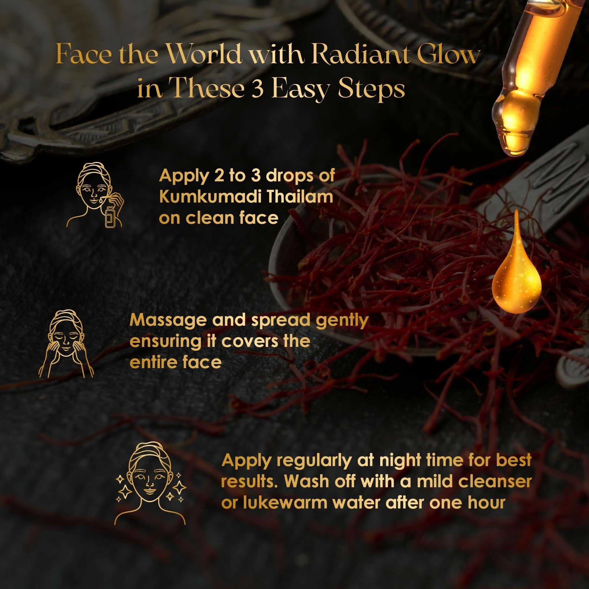 AVP Ayurvedic Kumkumadi Tailam, Brightening Night Serum