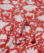 Miravan Women's Cotton Floral Printed Anarkali Kurta With Dupatta