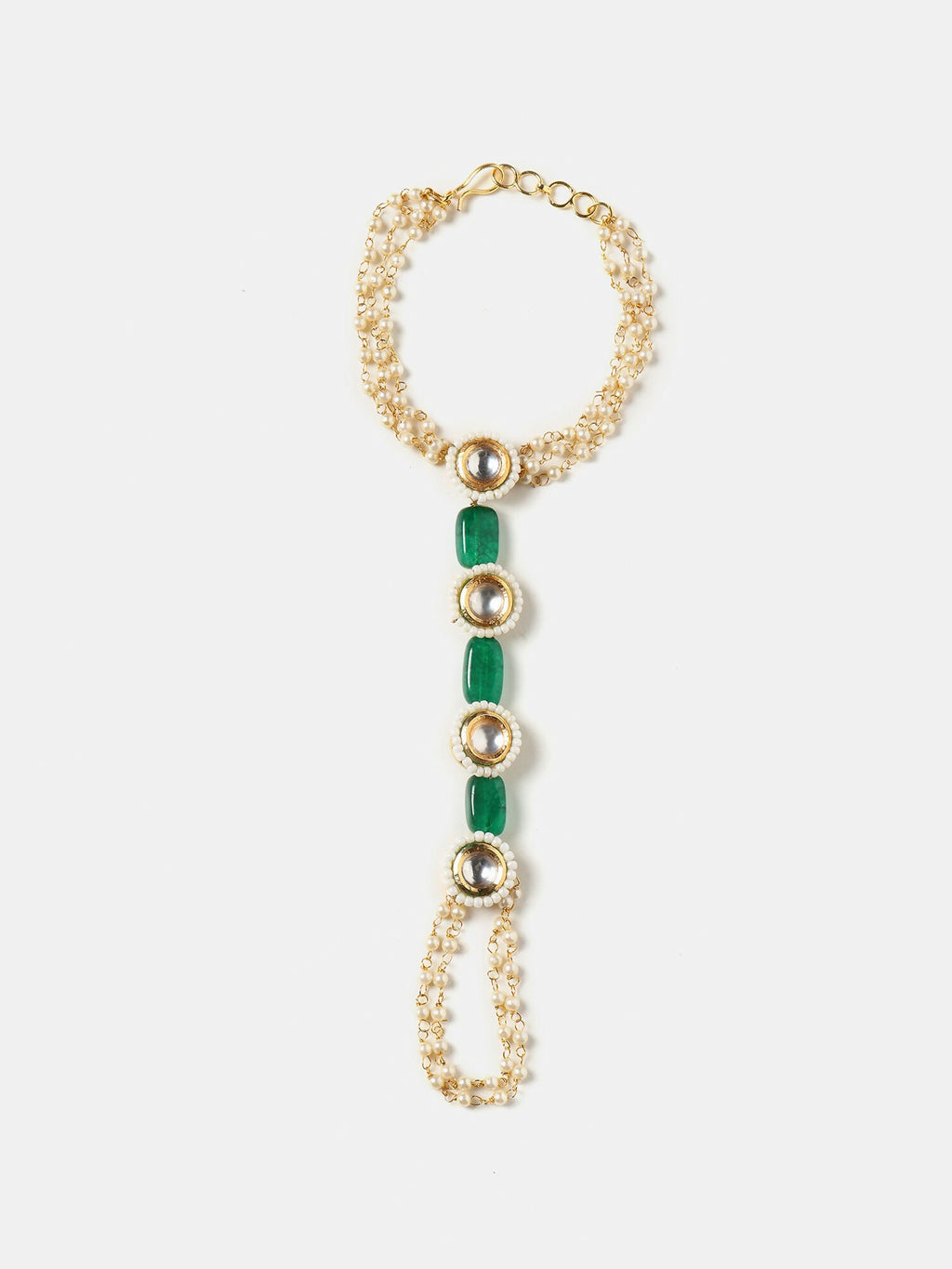 Ruby Raang Emerald Pearl Hand Harness - Distacart