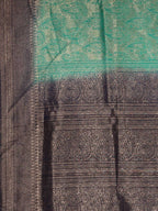 Kalamandir Ethnic Motifs Teal Silk Blend Saree