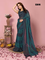Attractive These Party Wear Ready To Wear Saree - Blue