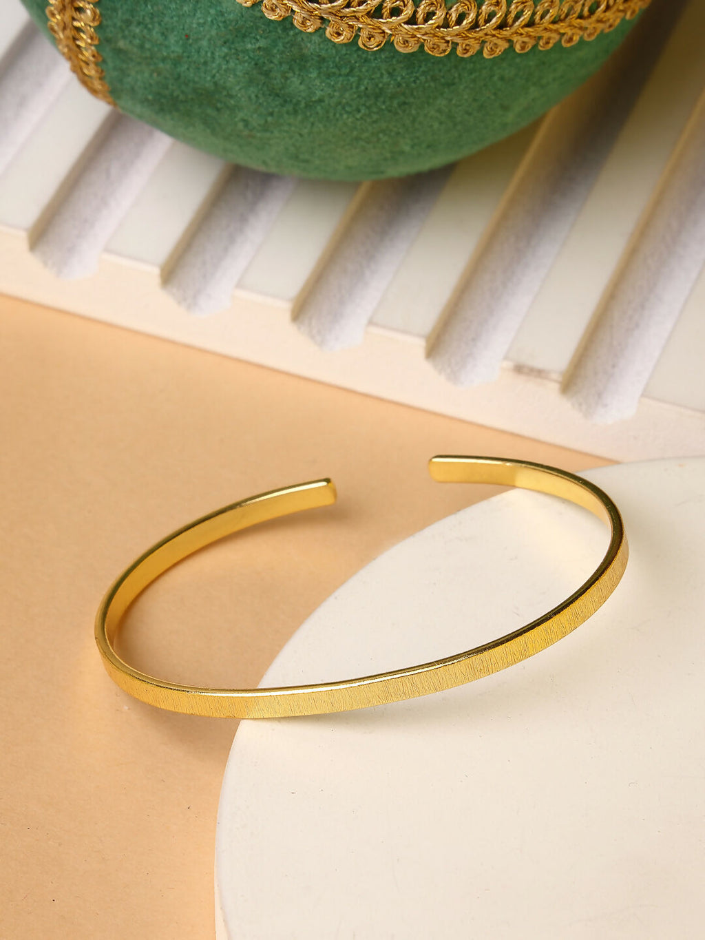 NVR Women Gold-Plated Western Cuff Bracelet - Distacart