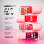 Gush Beauty Balmy Glossy Tinted Lip Oil - Cherry Red