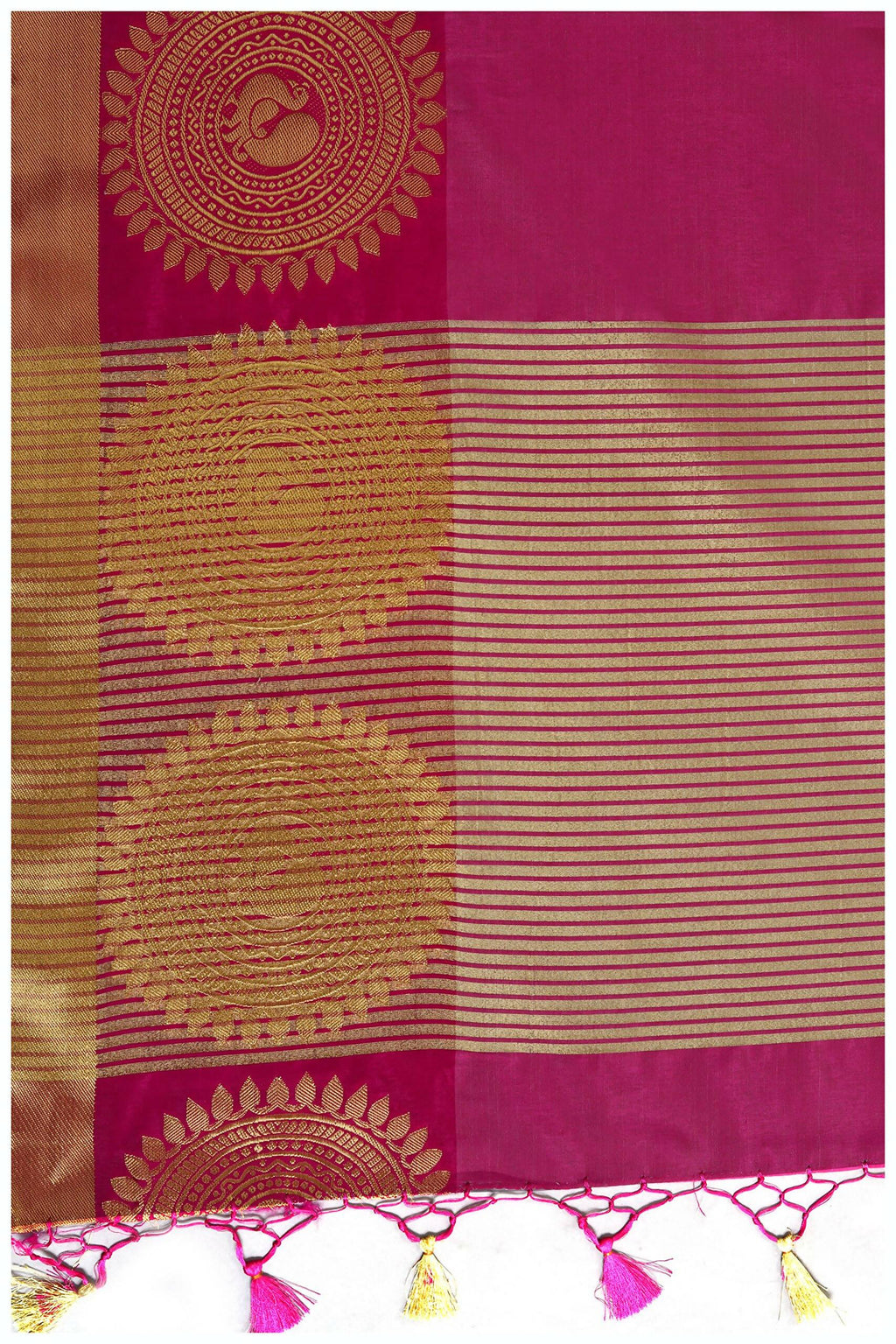 Mimosa Women's Purple Tussar Silk Banarasi Saree - Distacart