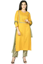Joban Fashion Mustard Cotton Rayon Kurta Set