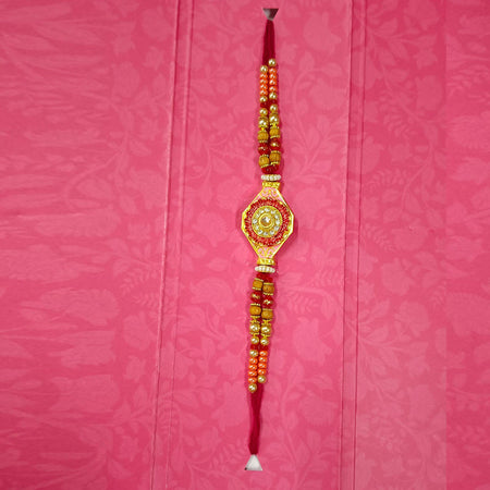 Yellow & Red Design Rakhi